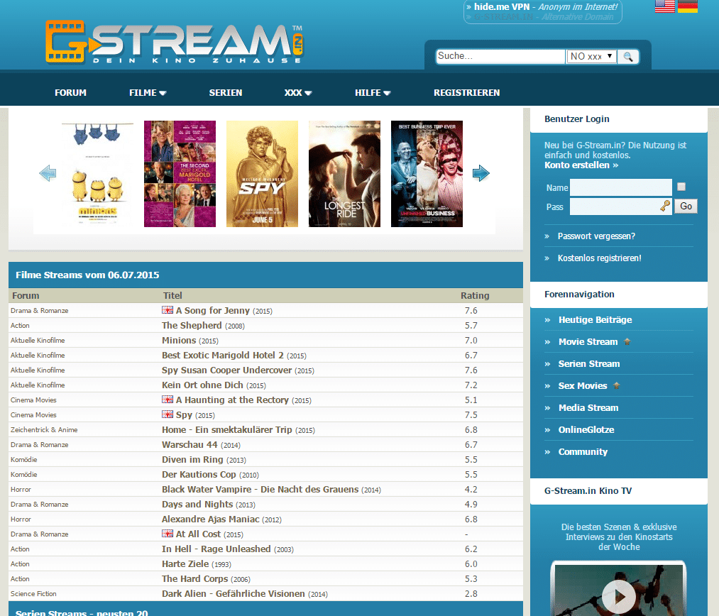 G-Stream.to (12/2023) 11 legale and kostenlose Alternativen