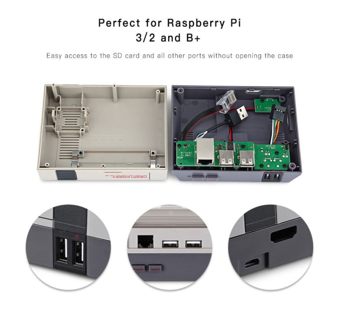 NES Classic Raspberry Pi Case Anschlüsse