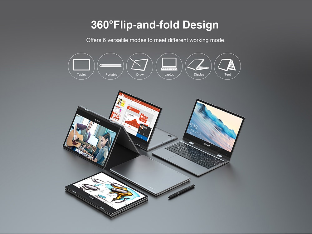 Teclast F5/ F5R Notebook 360°  Flip und Fald Design