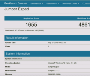 JUMPER EZbook X1 Benchmark