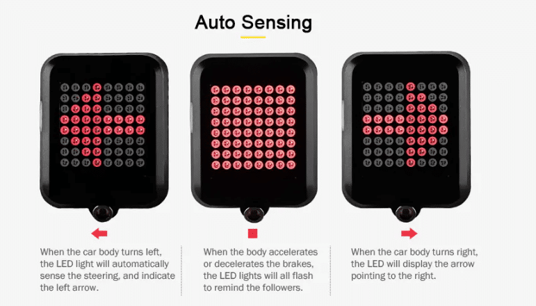 Intelligentes Fahrradrücklicht Funktionen