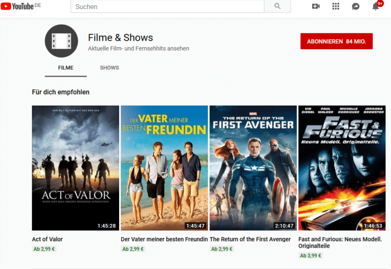 Kostenlos Filme downloaden Hier ist es möglich