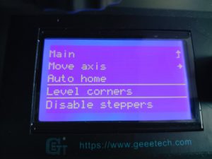 Geeetech A20M Ausrichtung der Ecken für das leveling