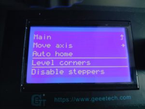 Geeetech A20M Ausrichtung der Ecken für das leveling