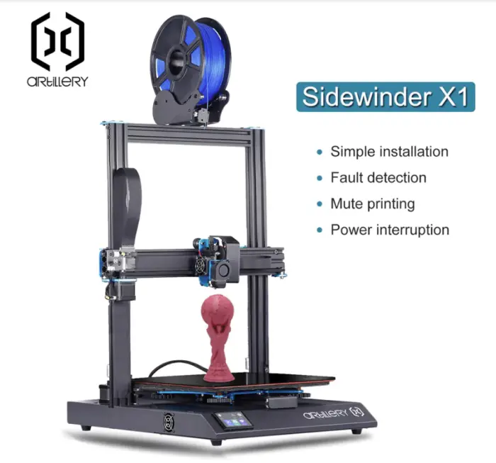 Artillery Sidewinder X1 seitliche Ansicht