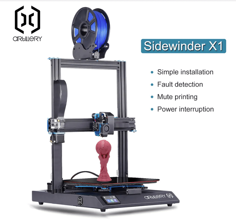 Artillery Sidewinder X1 seitliche Ansicht
