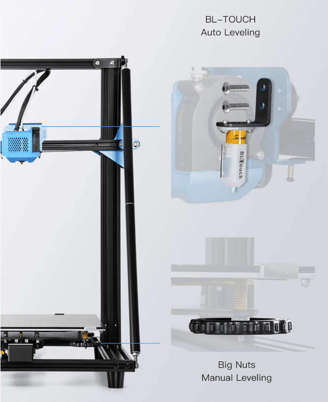 Creality3D CR-10 V2 3D Drucker Leveling möglichkeiten