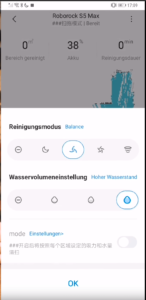 Roborock S5 Max Saugstufen
