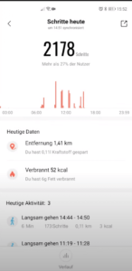 Amazfit Bip S Messergebnisse Schrittzähler