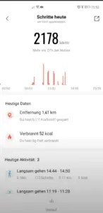 Amazfit Bip S Messergebnisse Schrittzähler