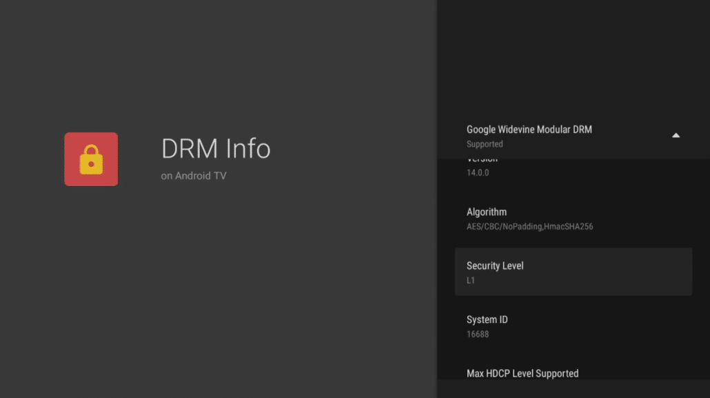 Xiaomi Mi TV Stick DRM Info