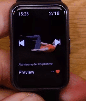 Huawei Watch Fit  Animierte übungen