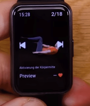 Huawei Watch Fit Animated exercises