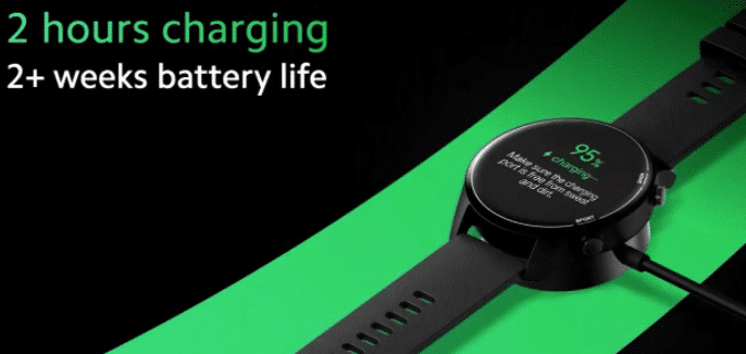 Xiaomi Mi Watch 2 Wochen Akkulaufzeit und 2 Stunden Laden