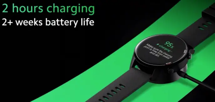Xiaomi Mi Watch 2 Wochen Akkulaufzeit und 2 Stunden Laden