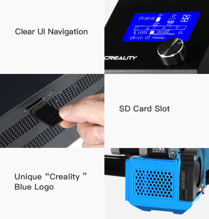 Creality3D CR-10 V3 Display und Anschlüsse