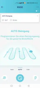 Yeedi K650 Saugroboter App Übersicht