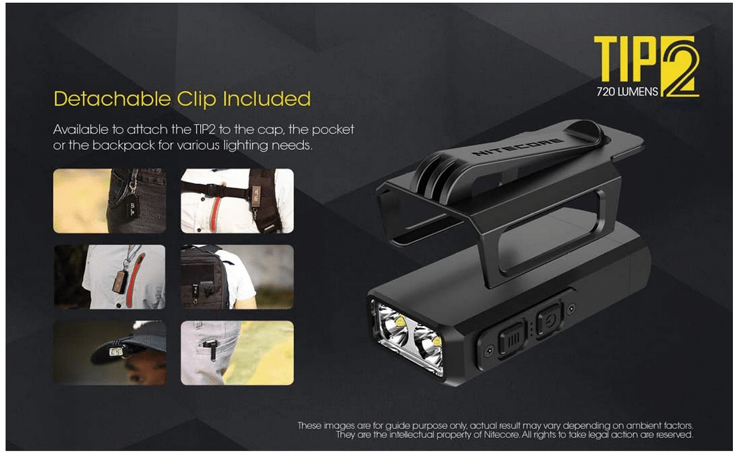 Nitecore Tip 2 LED Gürtelklipp zum an- und abstecken