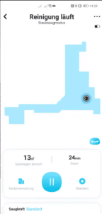yeedi 2 Hybrid Saugroboter App, Navigation, Kartendaten