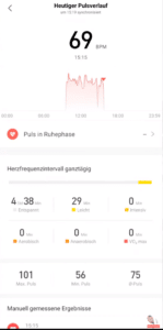 Amazfit GTS 2 App Gesundheitsdaten 