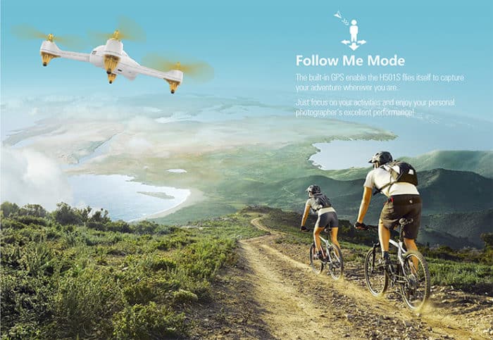 Hubsan H501S X4 
Follow me mode