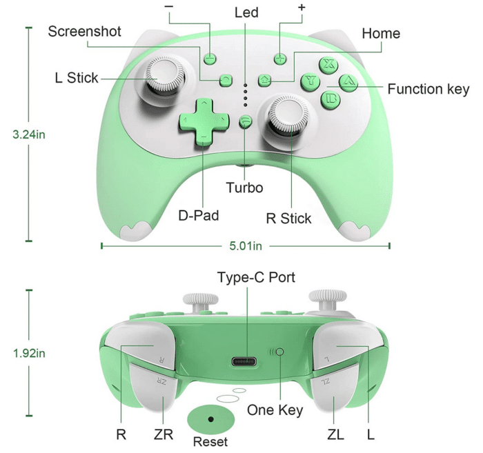 Kingear Pro Controller Tasten