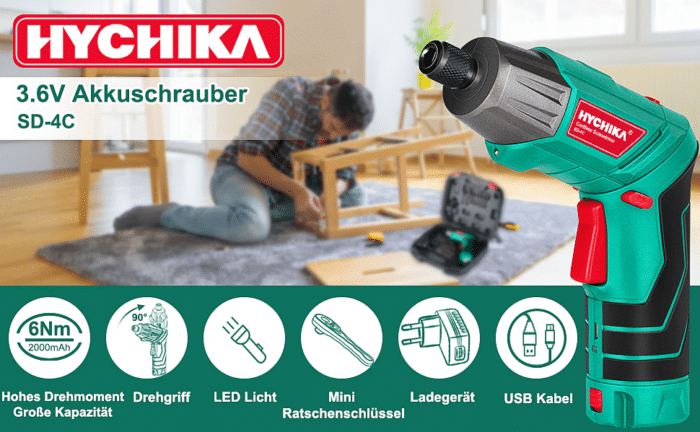 HYCHIKA Akkuschrauber Funktionen, Zubehör und Eigenschaften