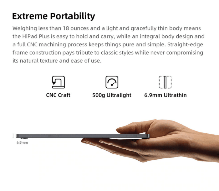 CHUWI HiPad Plus Gewicht und höhe