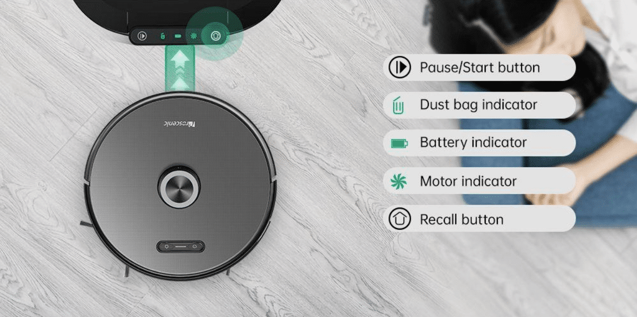 Proscenic M8 Pro Bedienelemente Absaugstation