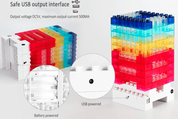 LED Luminous Building Block Tischlampe