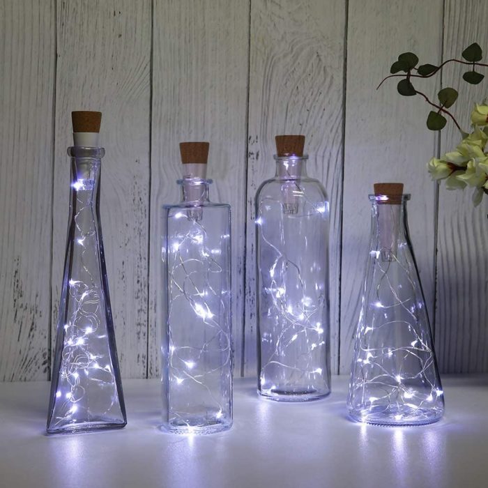 LED Korken in der Flasche