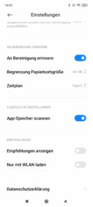 Xiaomi Redmi Note 10 Pro Screenshoots der Werbung im System