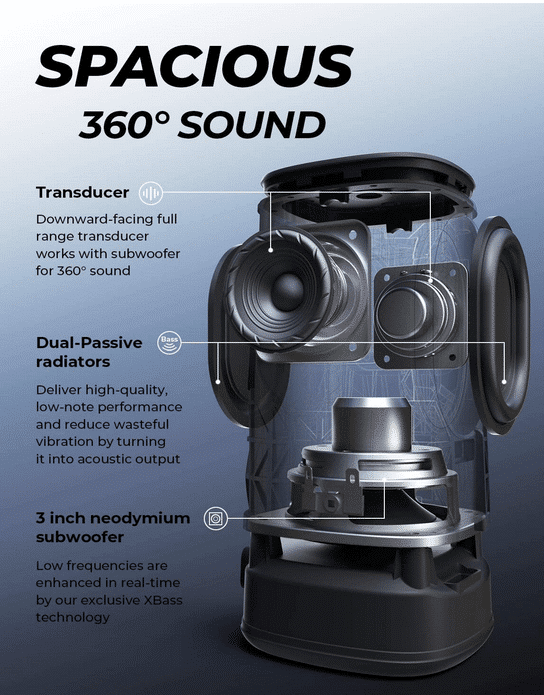 Tribit Stormbox Pro 360° Sound und Aufbau