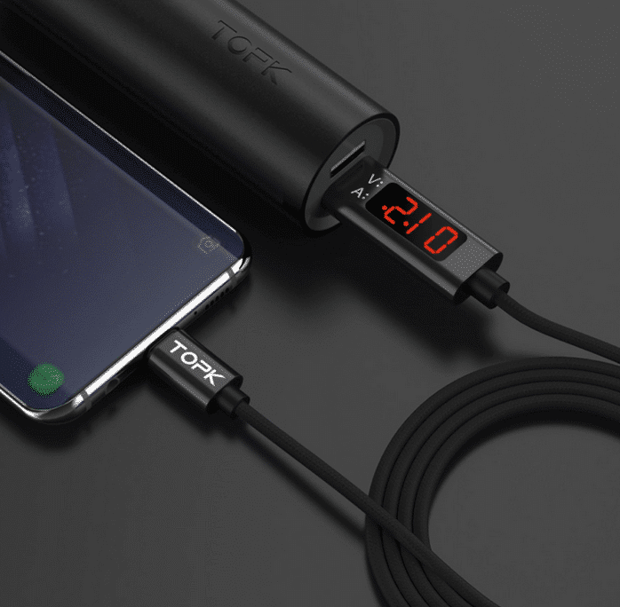 2021 04 28 11 50 23 TOPK USB C Kabel mit integrierter Spannungsanzeige   China Gadgets