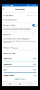 Ecovacs Deebot T9+ App und Einstellungen