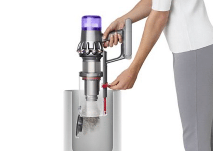 Dyson V11 Absolute Staubbehälter entleeren