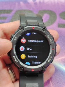 Amazfit T-Rex Pro Menüs und System