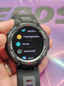 Amazfit T-Rex Pro Menüs und System