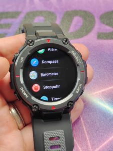 Amazfit T-Rex Pro Menüs und System