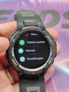 Amazfit T-Rex Pro Menüs und System