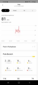 Amazfit T-Rex Pro App Pulsmessung