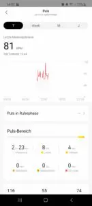 Amazfit T-Rex Pro App Pulsmessung