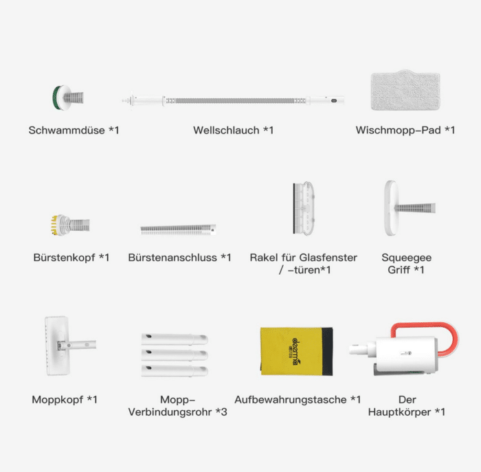 Deerma Multifunktionsreiniger Lieferumfang