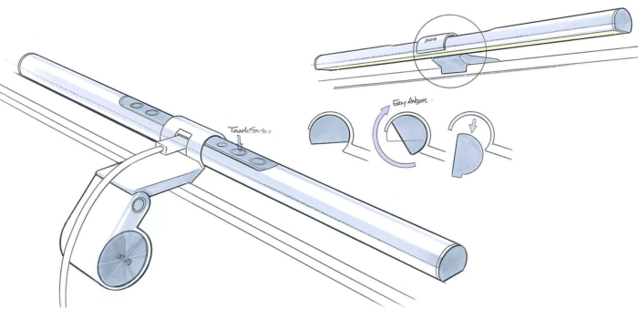 BenQ - Screenbar/Monitorlampe Halterung und Stromversorgung