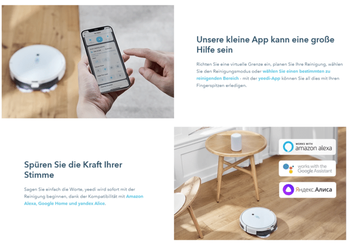 yeedi mop station App Anbindung & Spracherkennung