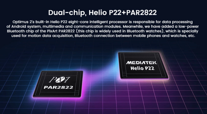 KOSPET Optimus 2 Prozessoren Helio P22 & PAR2822