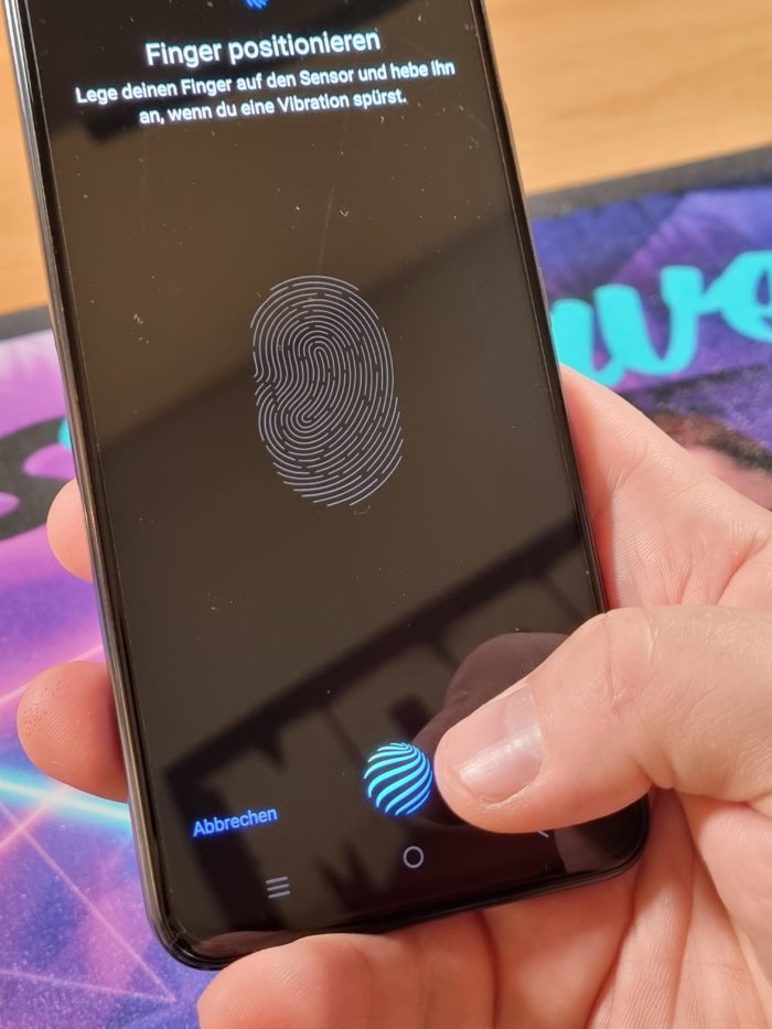 Vivo V21 Test  Fingerabdrucksensor InCell Position