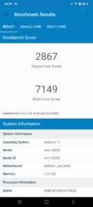 vivo V21 Test Performance screenshoots