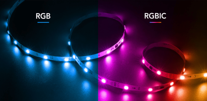 Govee RGBIC LED Streifen Unterscheid zwischen RGB und RGBIC LED Streifen