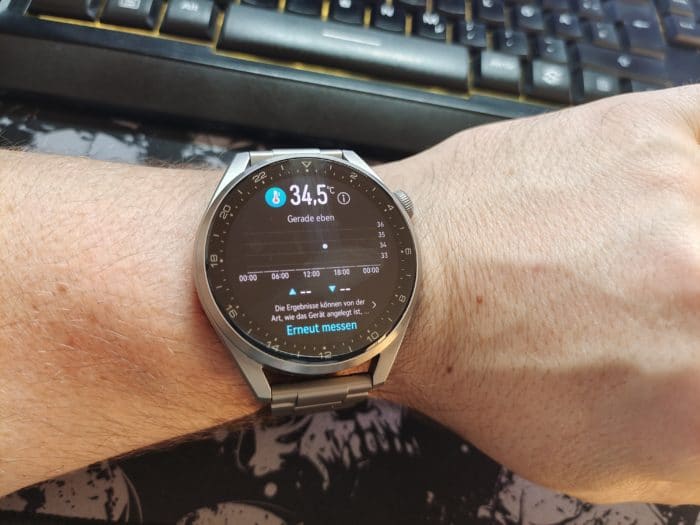 Huawei Watch 3 Pro Hauttemperatursensor